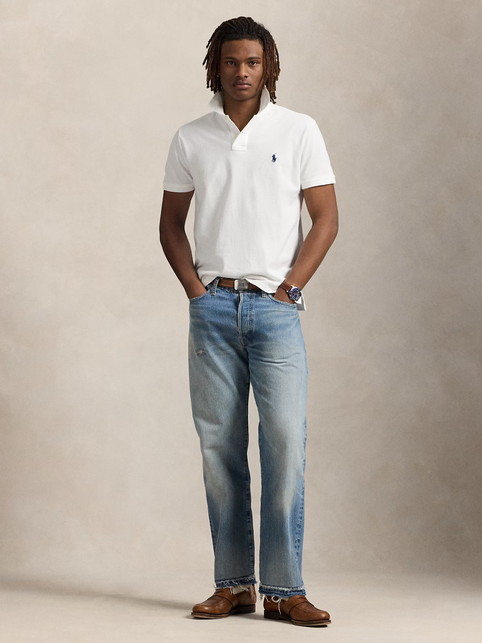 RALPH LAUREN The Iconic Mesh Polo Shirt White