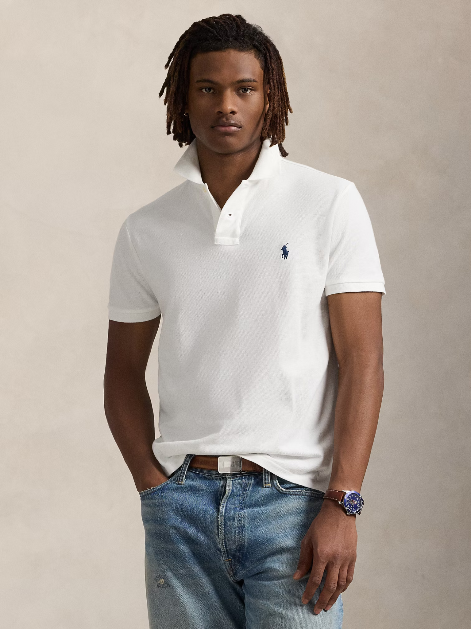 RALPH LAUREN The Iconic Mesh Polo Shirt White