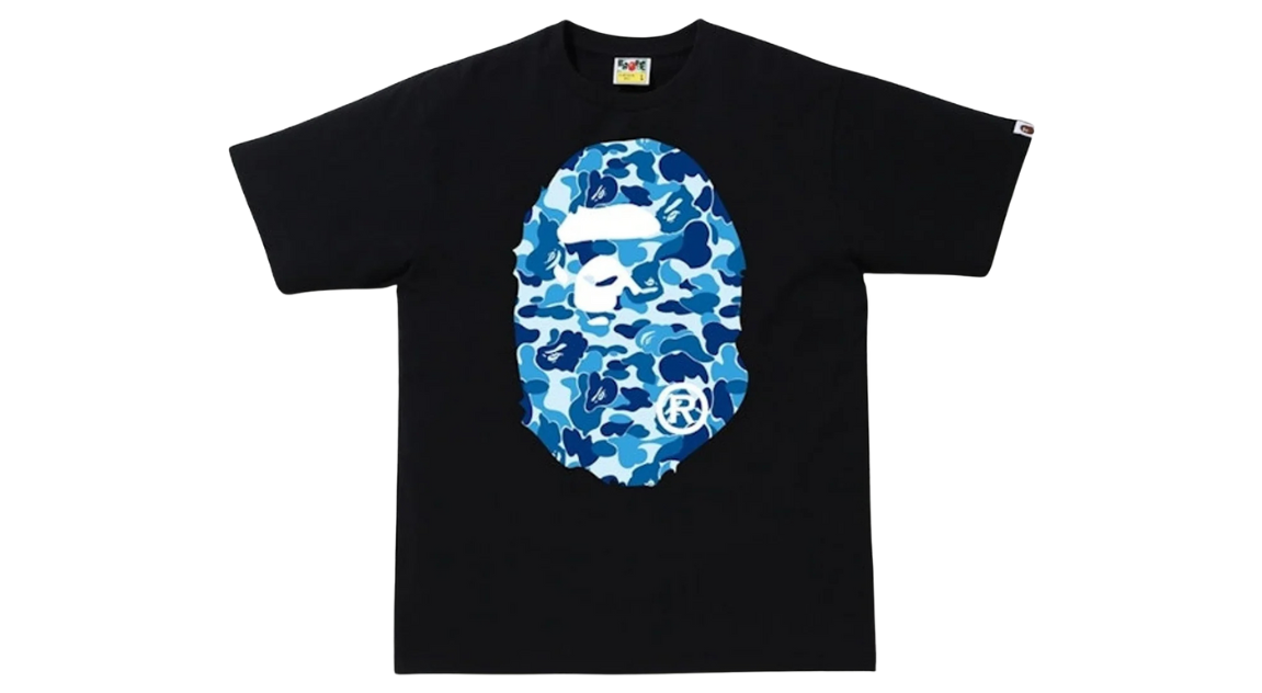 Bape Camo Ape Head Tee Black Blue